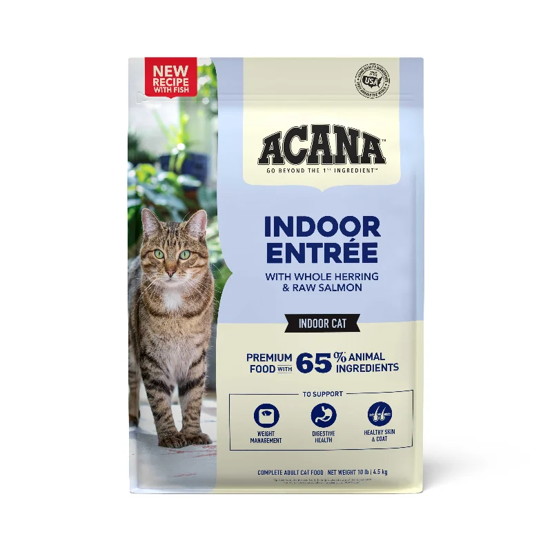    - Fish-based cat food  ACANA Indoor Entrée Seafood Dry Cat Food 10lb