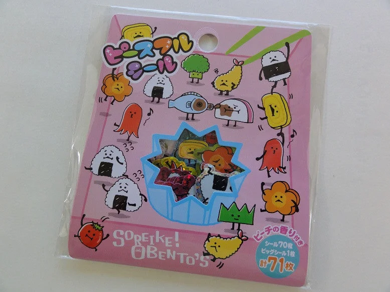 Cute Kawaii Mind Wave Sushi Flake Stickers Sack