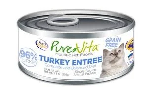    - Cat food for pregnant and nursing cats  NutriSource® PureVita™ Grain Free 96% Real Turkey Entree Canned Cat Food