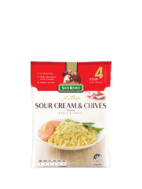 SAN REMO LA PASTA SOUR CREAM & CHIVES 120G