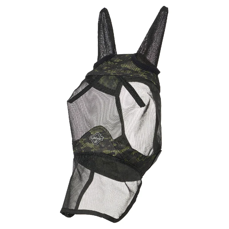 Lemieux Visor-Tek Full Fly Mask - Camo Green