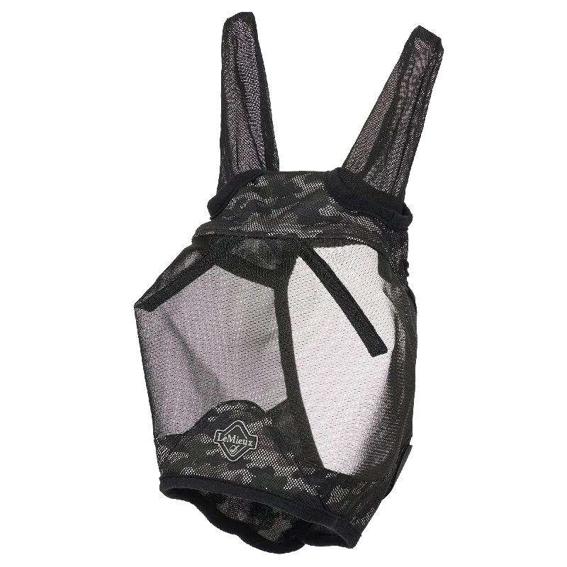 Lemieux Visor-Tek Half Fly Mask - Camo Brown