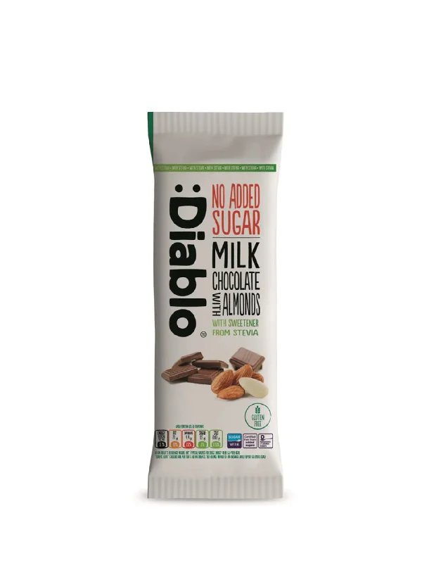 DIABLO STEVIA MILK CHOCOLATE 75G