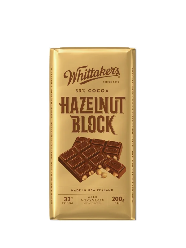 WHITTAKERS BLOCKS HAZELNUT 200G