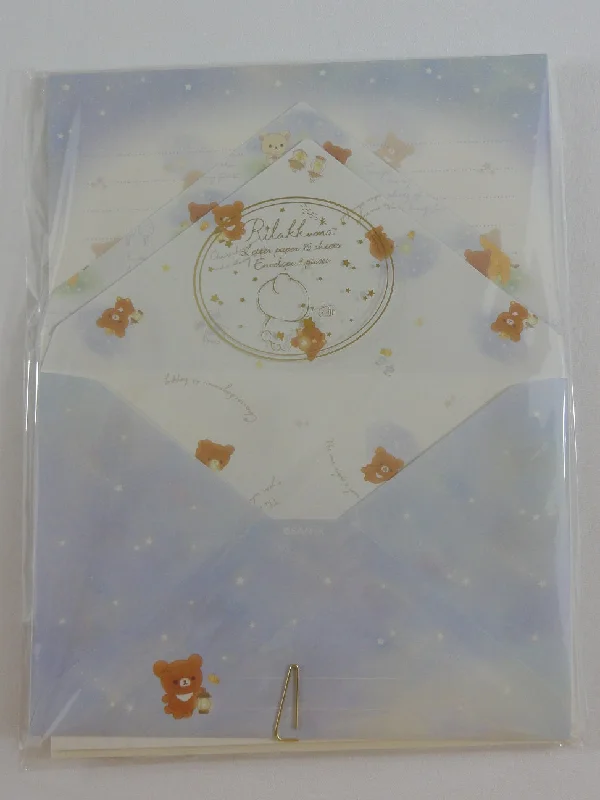 Cute Kawaii San-X Rilakkuma Starry Night Letter Set Pack - B - Stationery Writing Paper Envelope Penpal