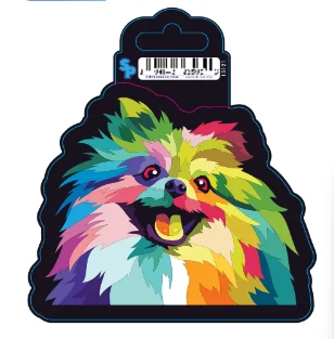 3. **Pet food bowl is anti-slip design**Sticker - Large - Color Patches - Pomeranian