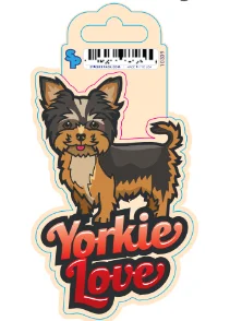 4. **Cat comb to remove hair balls**Sticker - Large - Dog Love - Yorkie