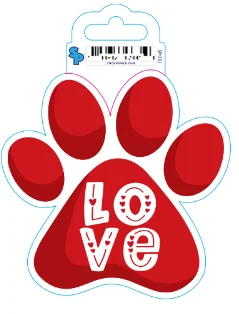 10. **Cat collar bell model**Sticker - Large - Dog Sayings - Love Paw