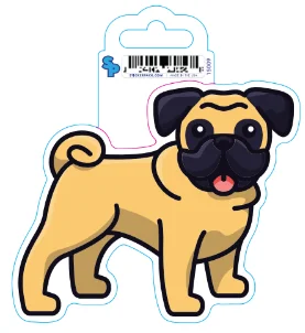 7. **Cat drinking fountain filter model**Sticker - Large - Puppy Lines - Pug