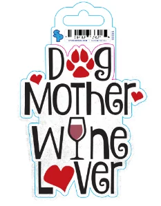 1. **Pet collar with custom engraving**Sticker - Small - Dog Sayings - Dog and Wine Lover